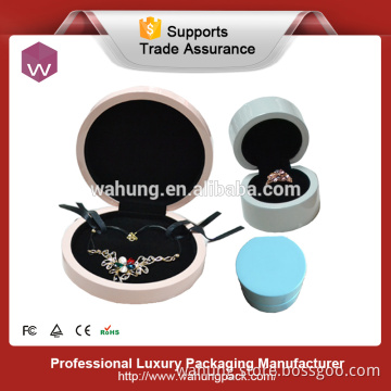 Top quality wooden round shape jewelry box packaging
